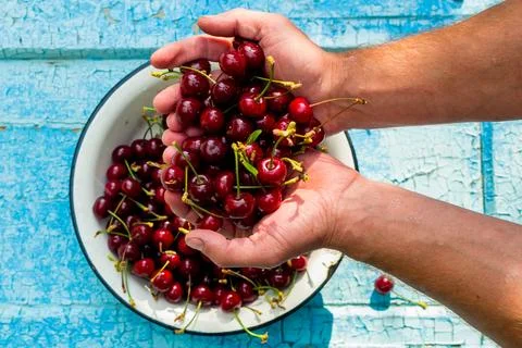 Ripe cherry Stock Photos