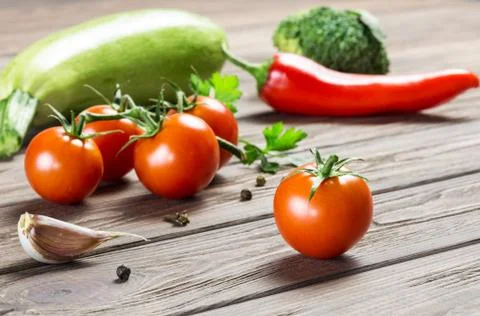 Ripe cherry tomatoes. Foto stock