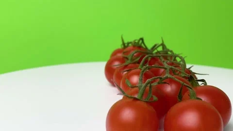 Ripe cherry tomatoes rotate close-up Stock Footage 237465958