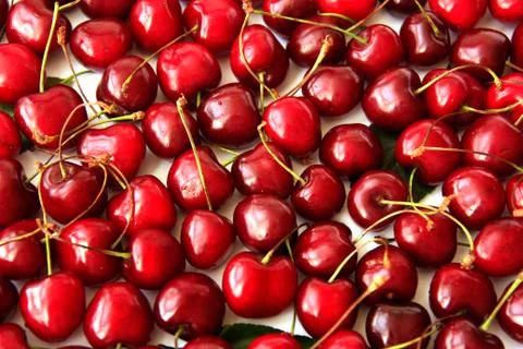 Ripe cherry use as background Stock Photos