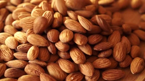 Ripe clean walnut almonds close up. background 111 Stock Footage 151001016