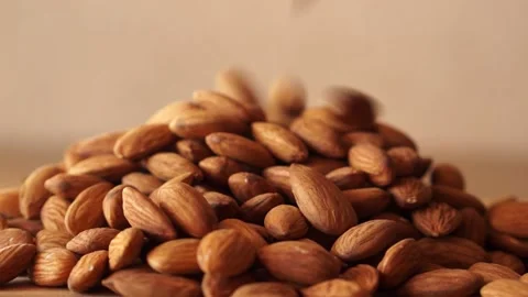 Ripe clean walnut almonds close up. background 122 Stock Footage 151001203