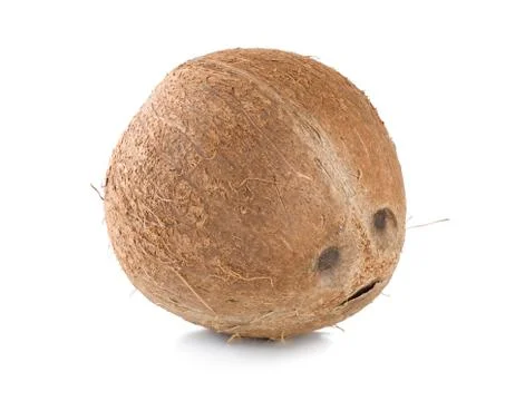 Ripe coconut isolated Stock Photos