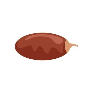 Ripe date fruit lying on white background Illustrazione stock