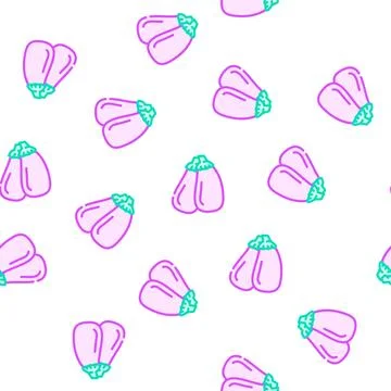 Ripe eggplant vector seamless pattern 스톡 일러스트