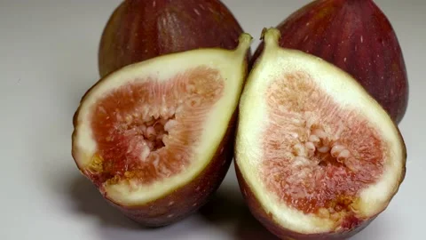 Ripe fig fruit on the table Stock Footage 158379475