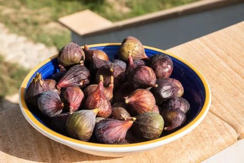 Ripe figs closeup Stock Photos