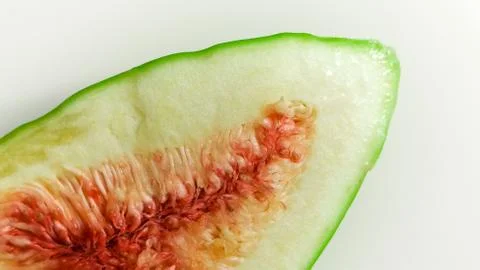 Ripe figs on a white background. Close-up, selective focus Foto stock