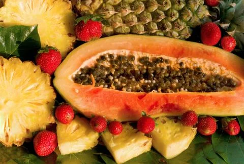 Ripe fresh fruit Stock Photos