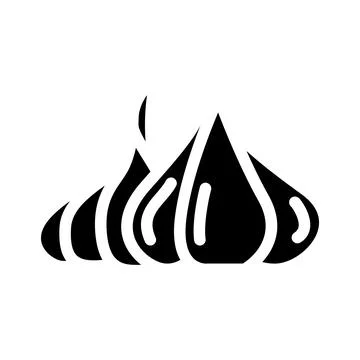 Ripe garlic glyph icon vector illustration Stock Illustration