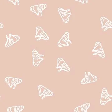 Ripe garlic line vector seamless pattern Illustrazione stock