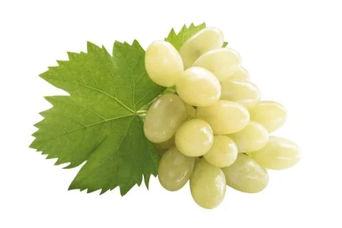 Ripe grapes with leaf Stock Photos