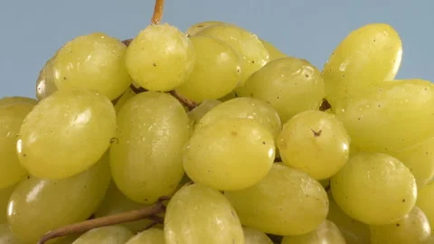 Ripe green grapes close up Video stock 153285059