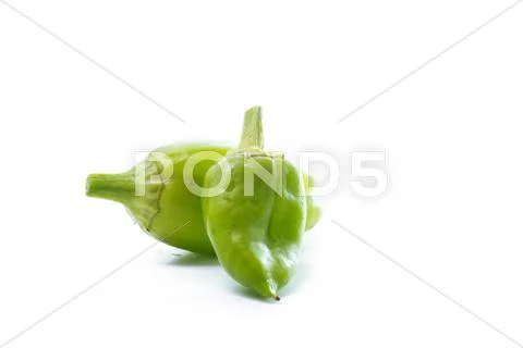 Ripe green pepper Stock Photos