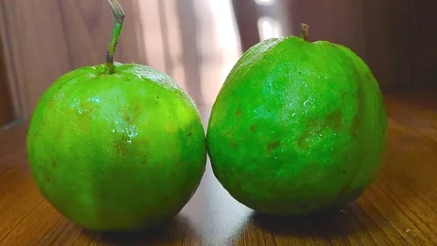 Ripe Guava Pair Close-Up in 4K Stock Footage 319441345