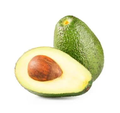 Ripe half avocado Stock Photos