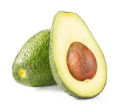 Ripe half avocado Stock Photos