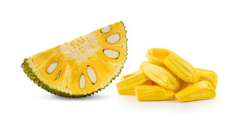 Ripe Jackfruit isolated on white background Stock Photos