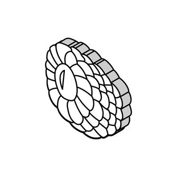 Ripe juicy raspberry fruit isometric icon vector illustration Illustrazione stock