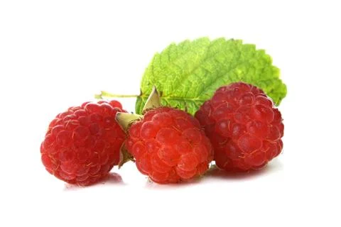 Ripe juicy raspberry Stock Photos