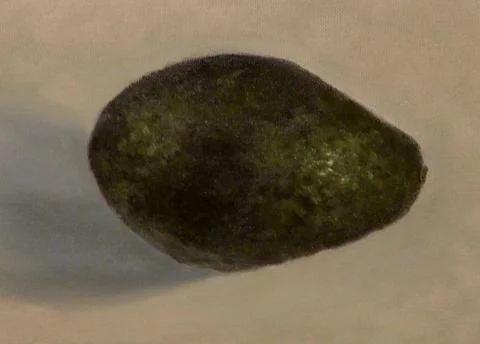 Ripe Large Avocado Stock Illustration