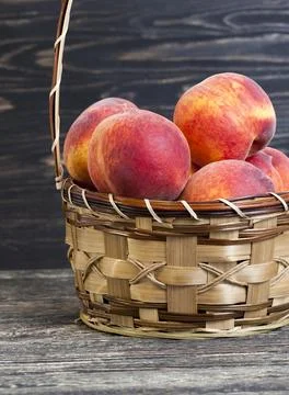 Ripe large peaches Stock Photos