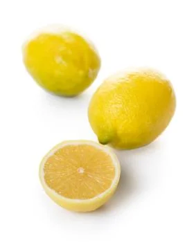 Ripe lemon close-up Stock Photos