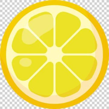 Ripe lemon, flat illustration Illustrazione stock