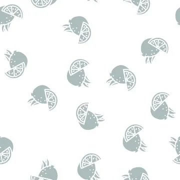 Ripe lemon glyph vector seamless pattern 스톡 일러스트