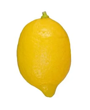 Ripe lemon isolated on white Stock Photos
