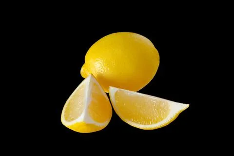 Ripe lemon on a white background Stock Photos