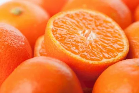Ripe mandarins background Stock Photos