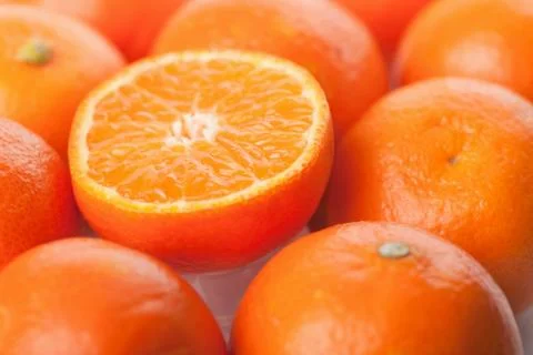 Ripe mandarins background Stock Photos