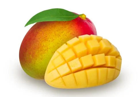 Ripe mango isolated Stock Photos