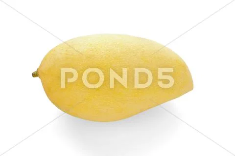 Ripe mango isolated on white background. Stock Photos
