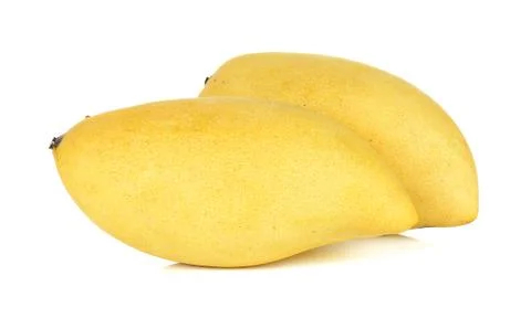 Ripe mango isolated on the white background Stock Photos