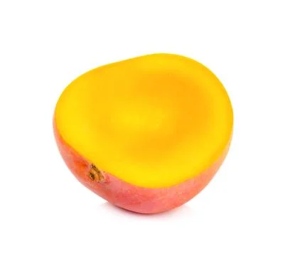 Ripe mango isolated on the white background Stock Photos