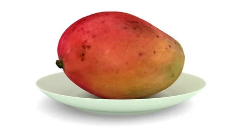 Ripe mango on a plate 스톡 동영상 316624372