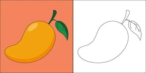 Ripe mango vector illustration Stock Illustration