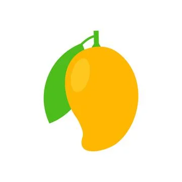 Ripe Mango vector illustration isolated on white background Stock Illustration