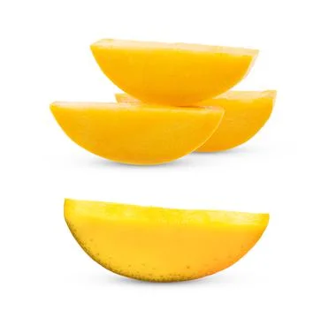 Ripe mango on white background Stock Photos