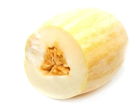 Ripe melon on a white background Stock Photos