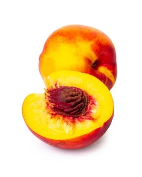 Ripe nectarine close-up Foto stock
