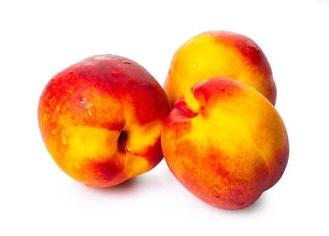 Ripe nectarine close-up Stock Photos