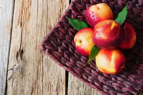 Ripe nectarines Stock Photos