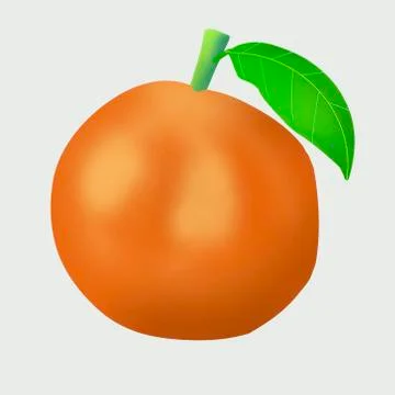 Ripe nice orange isolated on white background Stock Illustration