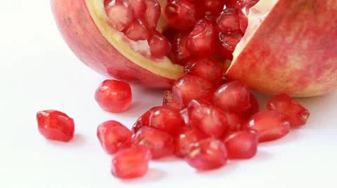 Ripe open pomegranate Stock Footage 10818568