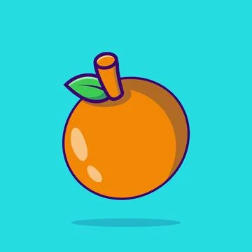 Ripe Orange fruit illustrations vector  Ripe Orange cartoon is isolated Stock Illustration
