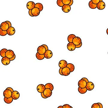 Ripe orange harvest vector seamless pattern Stock Illustration
