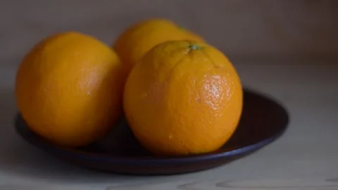Ripe orange. orange in drops Stock Footage 186993934